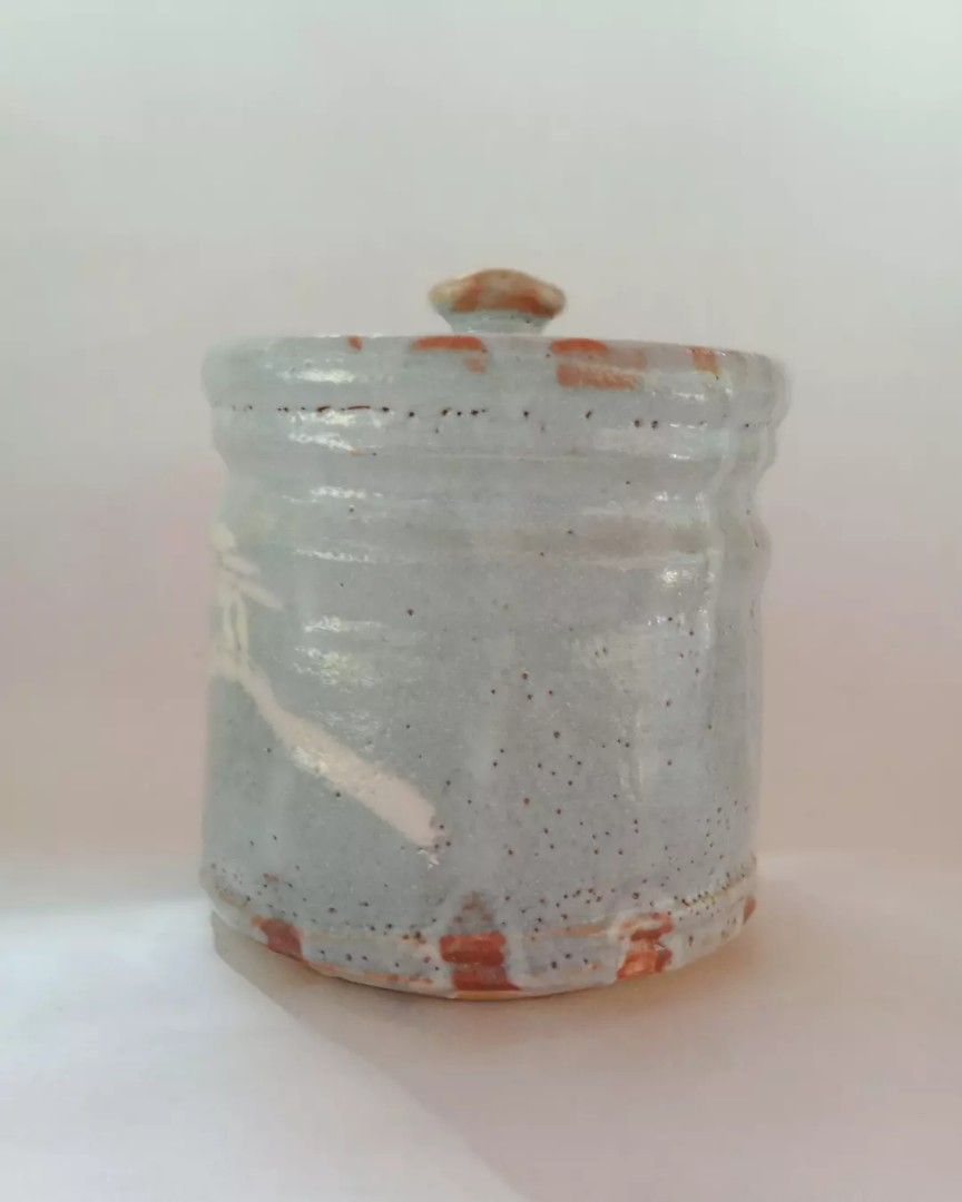 Stoneware Container with Lid (Category: Other Kitchenware & Tableware) located in Davao. Submitted by eclectic1925 (Listing ID 1255010961, Image 2). Description: Php520 ...with Potter's Mark Stoneware storage jar with lid #stonewarejarwithlid #stonewarecanisterwithlid *chip on the lid (last pic) First to pay.