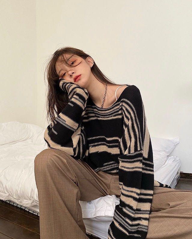 Girl in sales oversized sweater