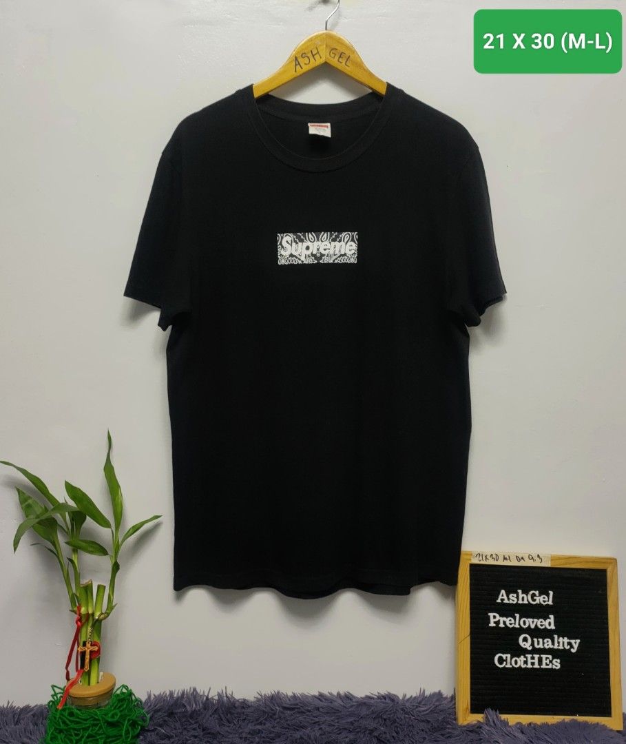 SUPREME BANDANA BOX LOGO T-SHIRT BLACK