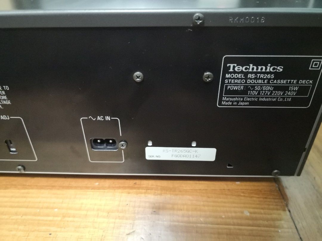 Platine Cassette Technics RS-TR265 - Double Cassette HX-PRO Auto Reverse - Pour Pièces