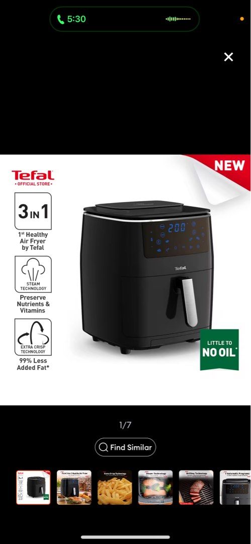 AirFryer Tefal Easy Fry Grill & Steam