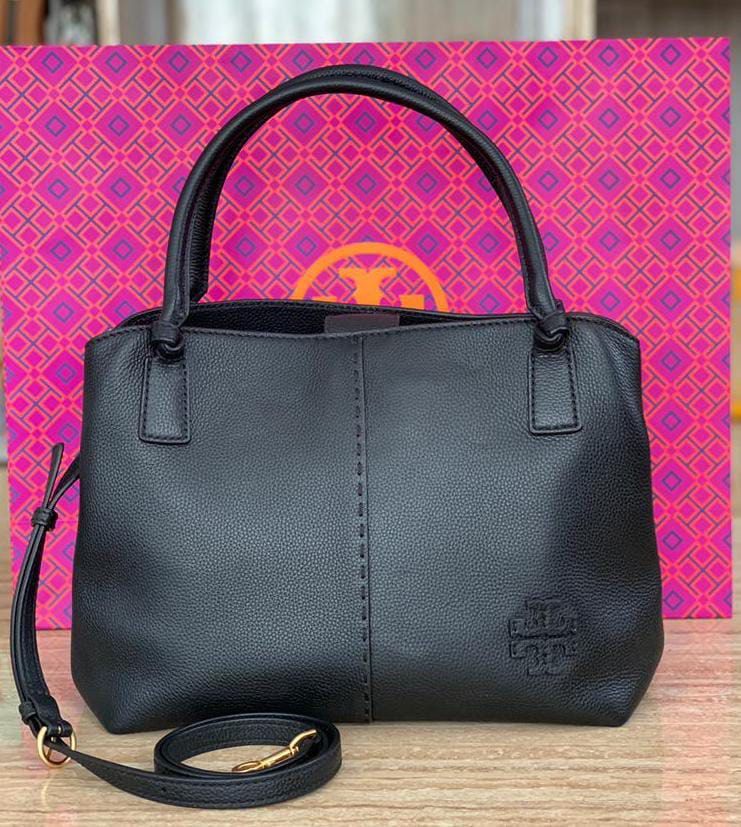 Tory burch shop mcgraw satchel black
