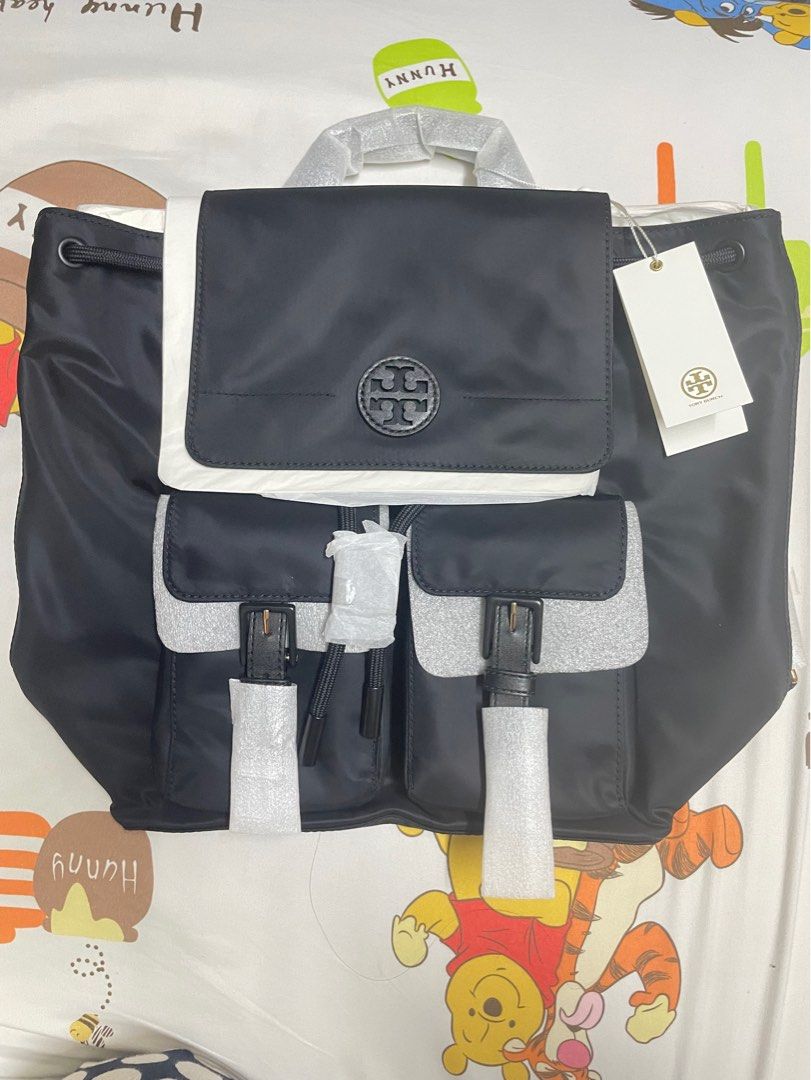 Tory Burch Quinn Nylon Backpack black