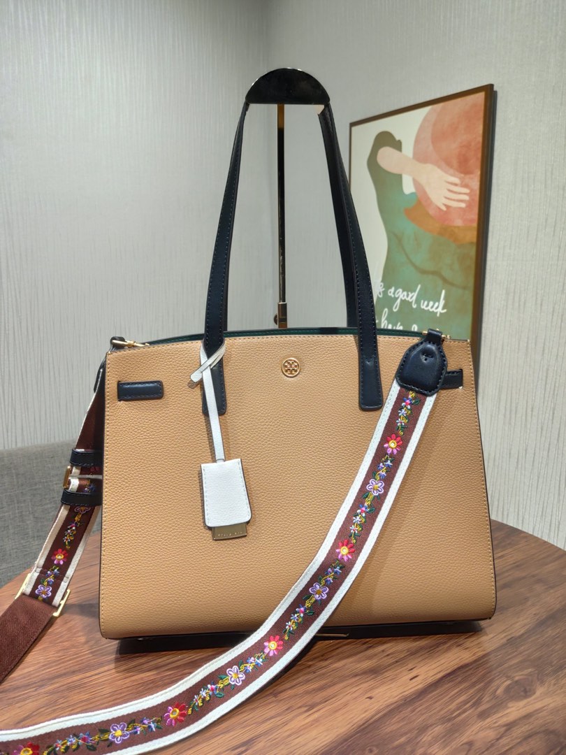 Tory burch walker color block satchel online