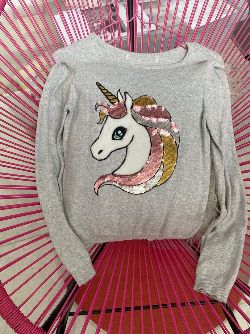 Unicorn sequin sweatshirt top