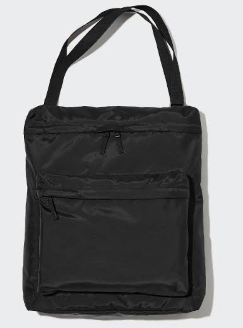 Uniqlo backpack 2 way black, Fesyen Pria, Tas & Dompet , Ransel di