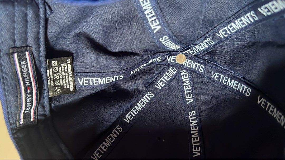 Vetements X Tommy Hilfiger Cap Men s Fashion Watches Accessories Cap Hats on Carousell