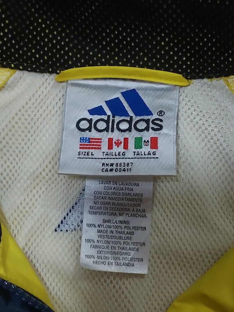 Vintage 00s Adidas Yellow Half Zipper Anorak Windbreaker Men s