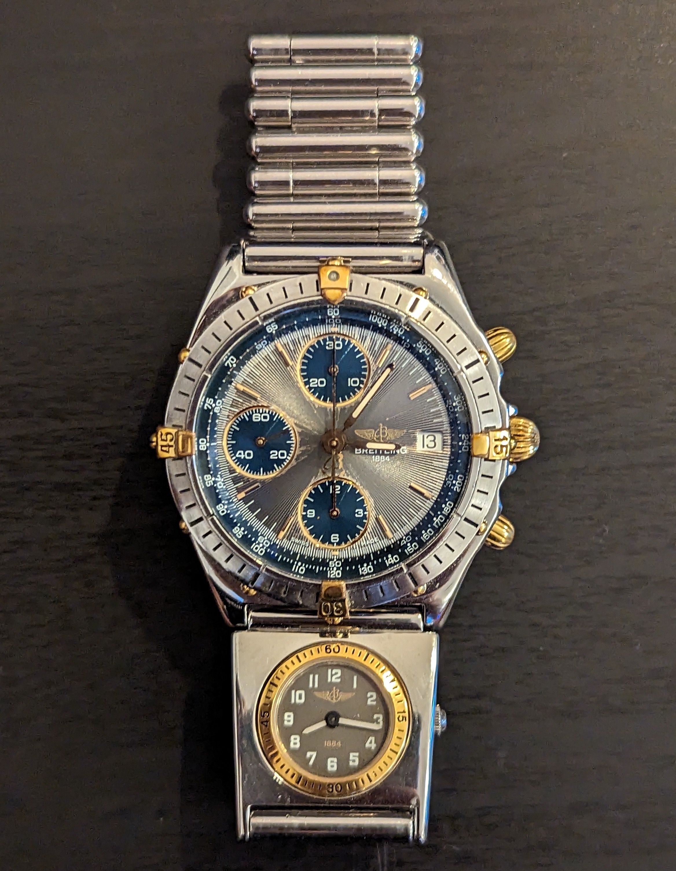 Breitling Chronomat Ref B13048 with rare UTC module Neo Vintage
