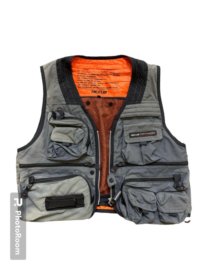 Vintage Nexus Shimano Fishing Vest, Men's Fashion, Tops & Sets