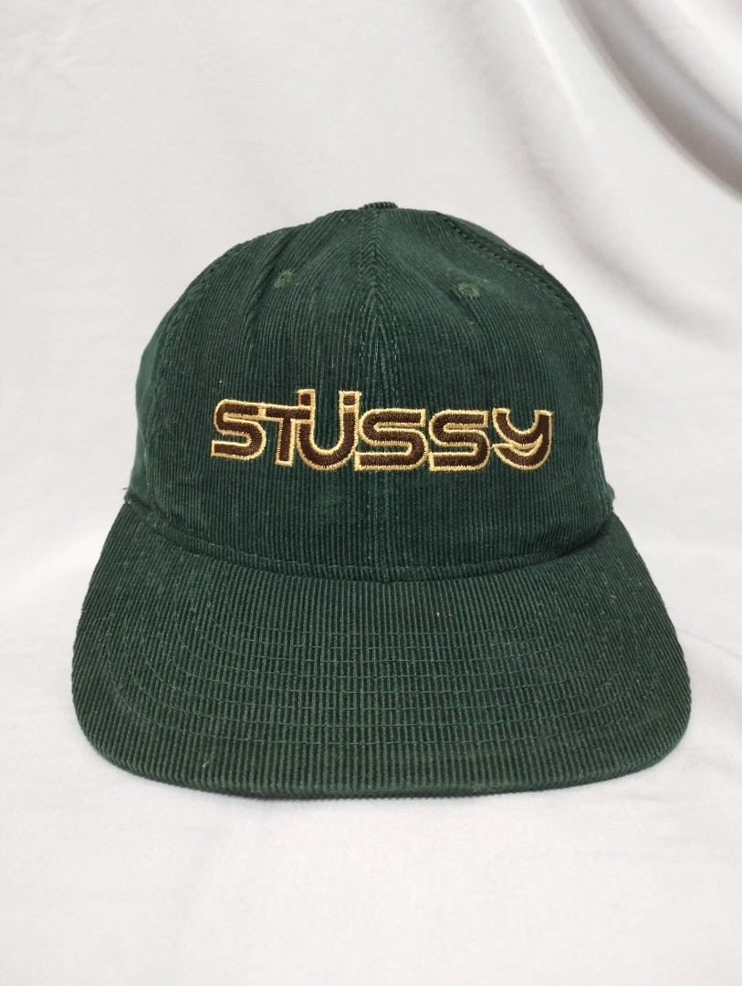 Vintage Stussy Snapback Corduroy Cap Vtg 90s 80s USA