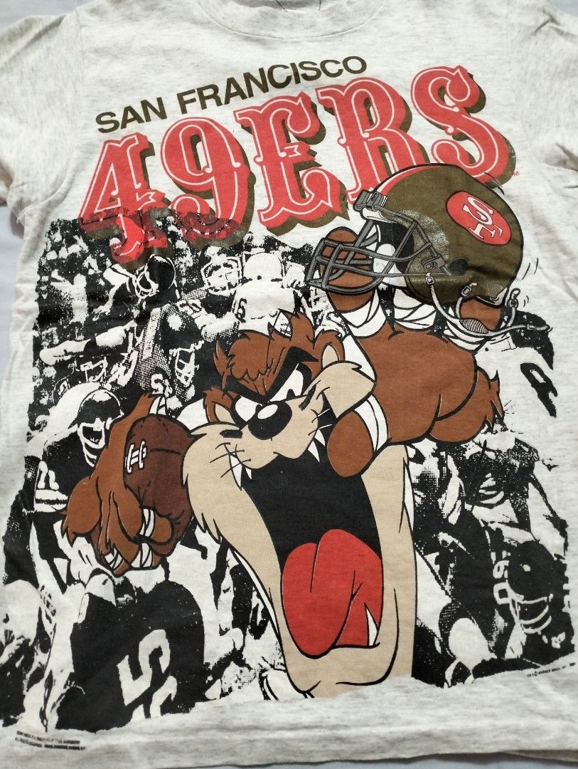 Vintage Tas Tasmanian Devil Looney Tunes Tshirt 90s SF Giant Rugby