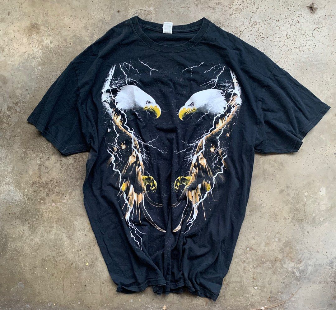 Vintage Thunder Lightning Eagle tee Asap Rocky vibes y2k Men s