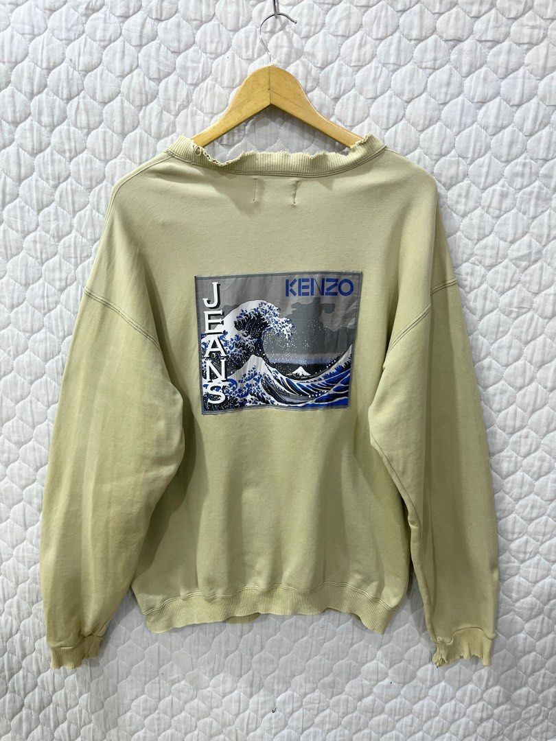 Vvvv. KENZO JEANS DISTRESSED SWEATSHIRT