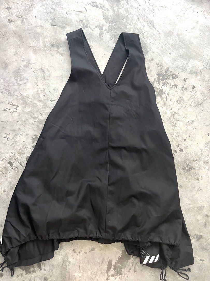 Y3 and adidas collaborations black pinafold jumper dress