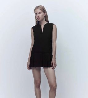 Zara Box Pleat Short Dress