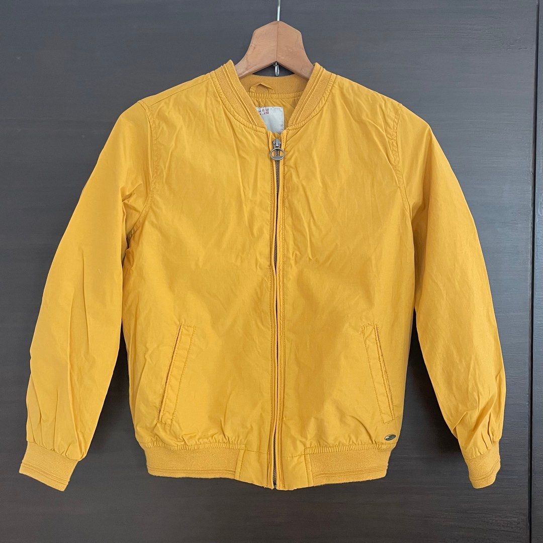 Yellow bomber top jacket zara