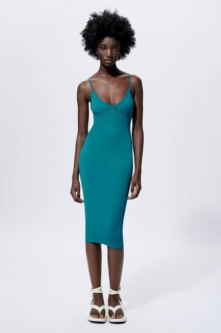 Zara Knitted Bodycon Midi Dress Women s Fashion Dresses Sets Dresses on Carousell