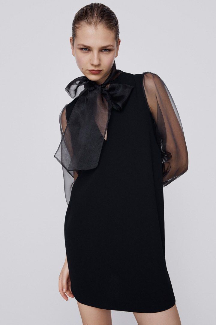 Organza mini dress zara top