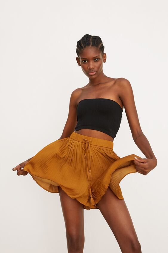 Zara shop pleated shorts