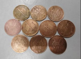 10pcs 6th 十文纪念币