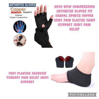 2020 New Compression Arthritis Gloves Fit Carpal Sports Copper Joint Pain Elastic Hand Support Joint Pain Relief/ Foot Plantar Fasciitis Therapy Pain Relief Arch Support