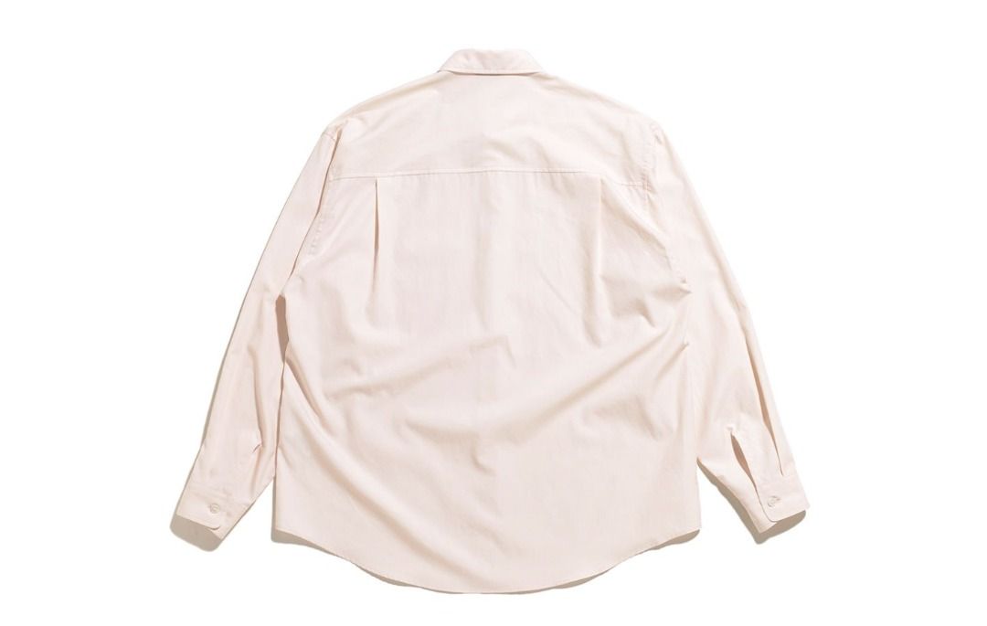 少穿20AW Auralee Washed Finx Twill Big Shirts-Light Pink 4號