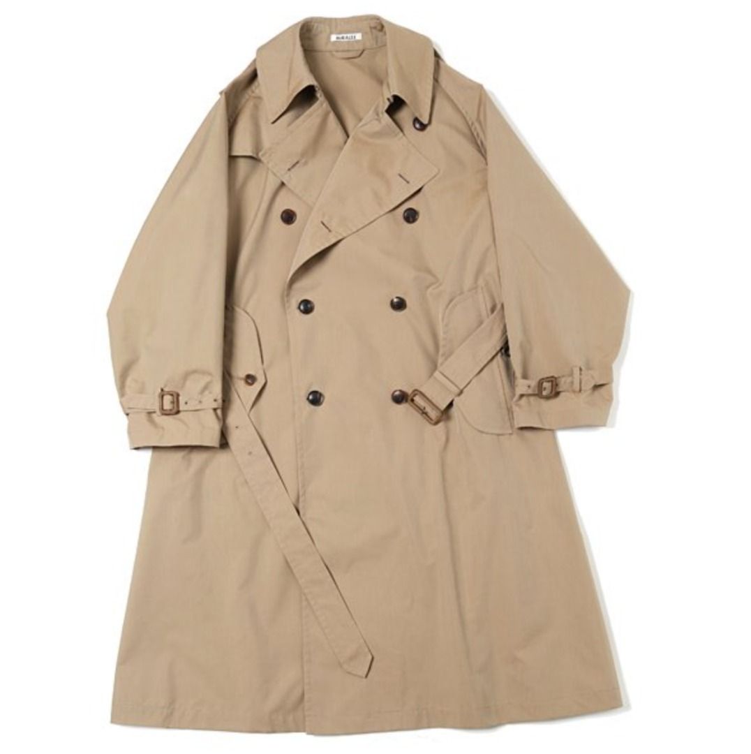 少穿近全新20SS AURALEE FINX POLYESTER BIG TRENCH COAT（BEIGE） 3號