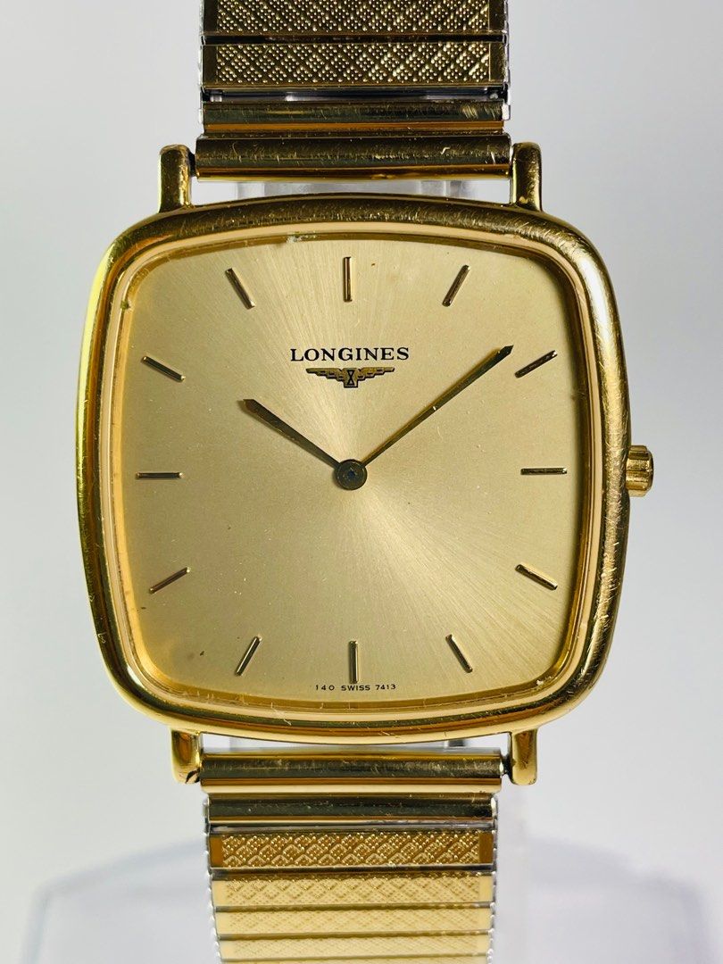 Longines gold watch best sale 1980