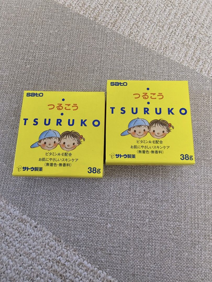 2盒$30 Sato 日本佐藤Tsuruko 嬰孩專用潤膚膏2024年到期, 兒童＆孕婦