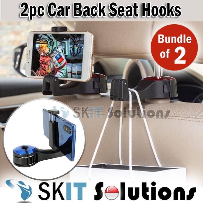 2pcs Car Seat Back Hook Hanger Car Headrest Mount Holder Car Hooks