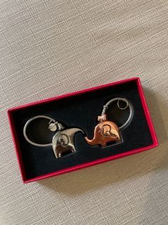 全新 可愛大象成雙鑰匙圈 情侶鑰匙圈 婚禮小物
