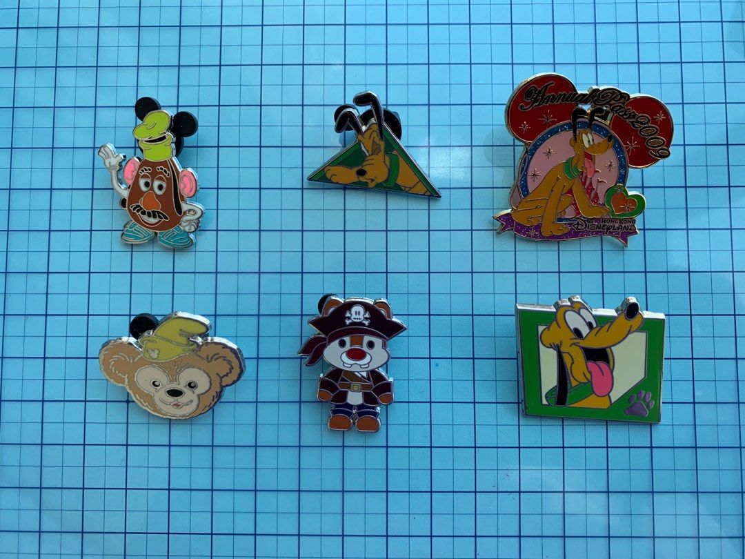 Assorted Disney Pin Backs, Watches, Mickey Mouse