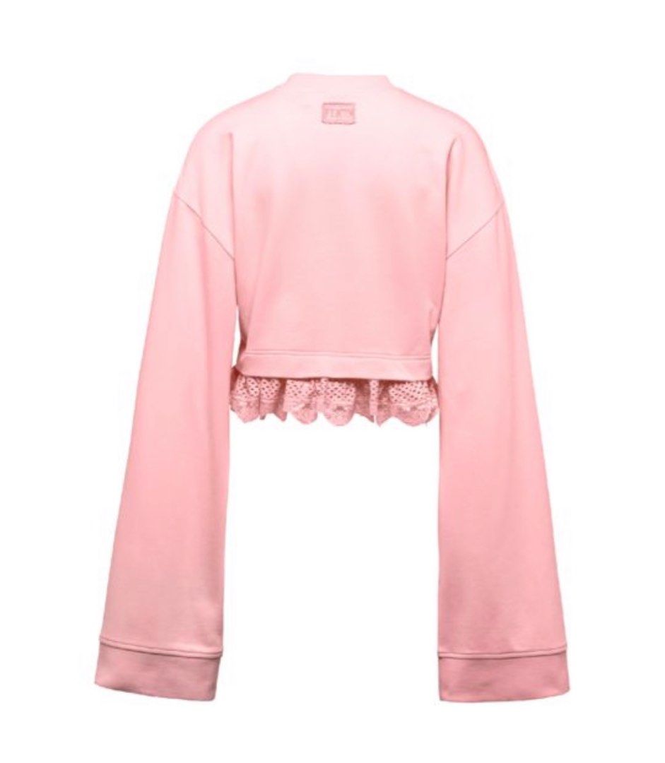 全新FENTY PUMA barbie 芭比色系蕾絲邊長袖上衣XS號, 她的時尚, 上衣