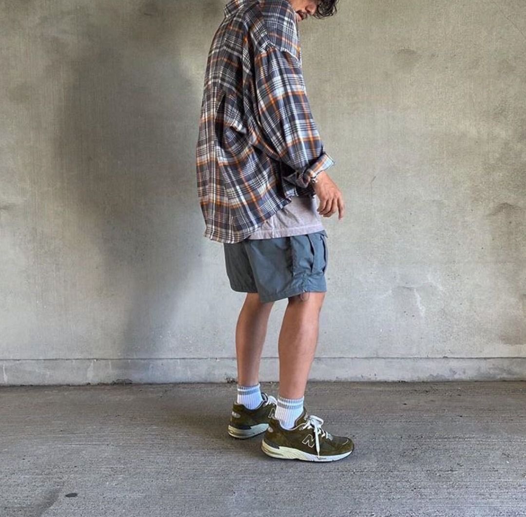 近全新 Graphpaper TENCEL CHECK REGULAR COLLAR BIG SLEEVE SHIRT