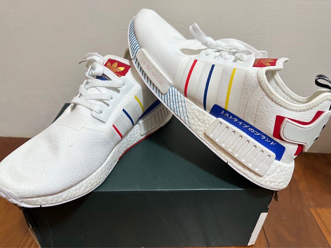 Adidas nmd hot sale boost white