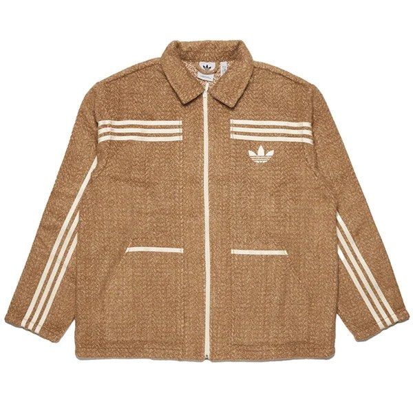 Adidas top jacket brown