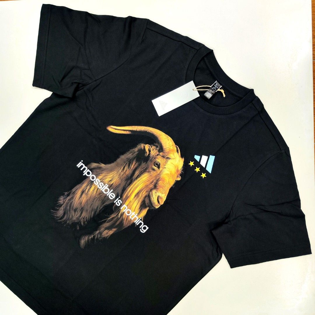 Adidas Messi GOAT Graphic T Shirt Black