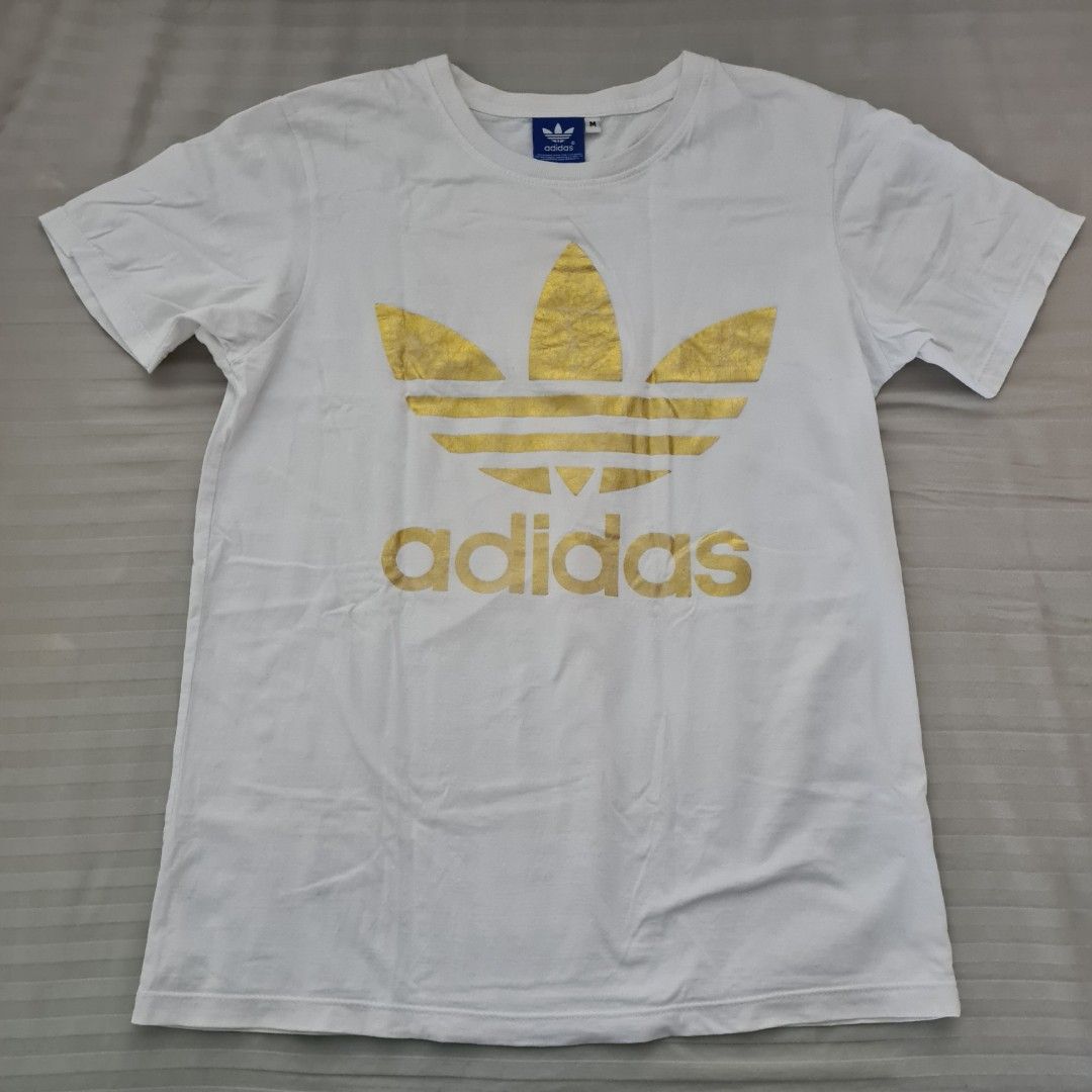 Gold adidas shirt women's clearance