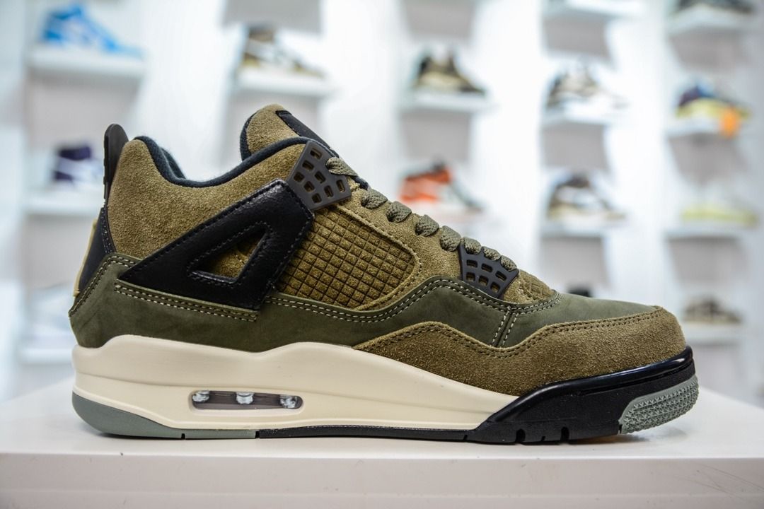 Olive green and gold jordans 2025