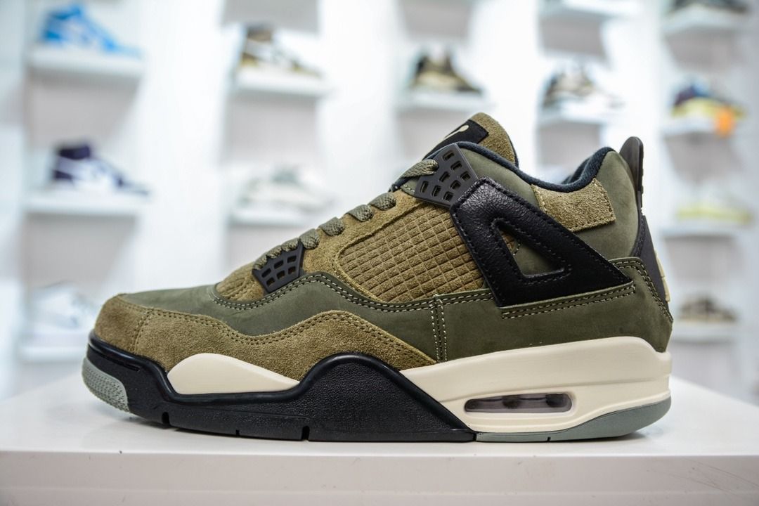 Air Jordan AJ4 Retro Olive Green Men s Fashion Footwear