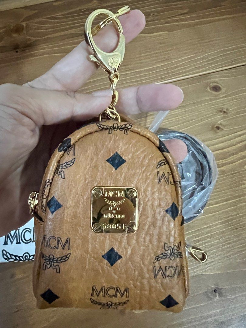 Mcm sales keychain pouch