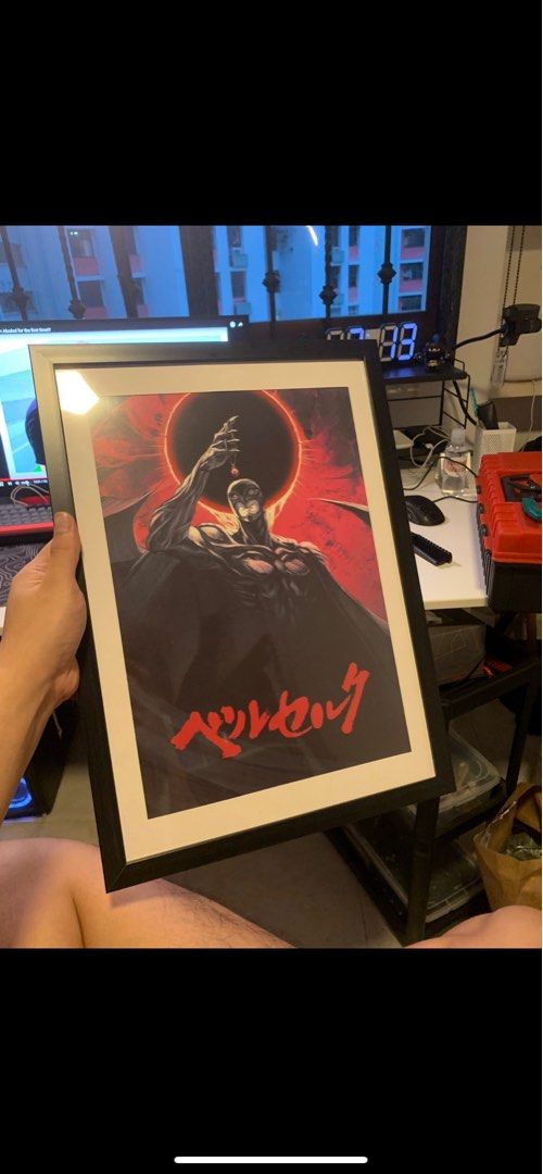 Anime Posters with frames (Category: Art & Prints) located in Singapore. Submitted by joshwa_cray (Listing ID 1255356293, Image 2). Description: Ichigo from Bleach and Griffith from Berserk. Both bought from AFA.
