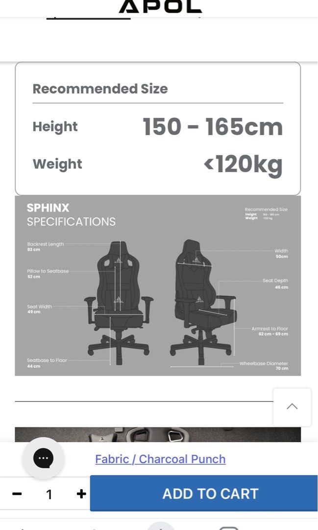Circle gaming chair online ch 70