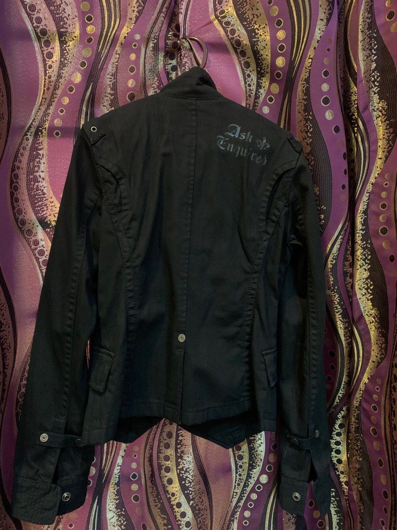 New Ask Enquired Denim Jacket ( unisex), Women's Fashion, Coats ...