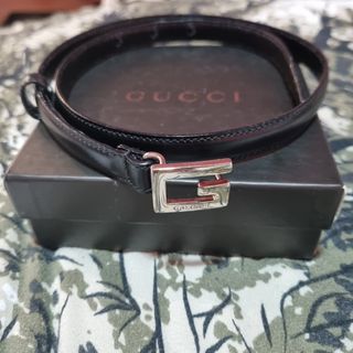 Authentic Gucci Black Leather Belt