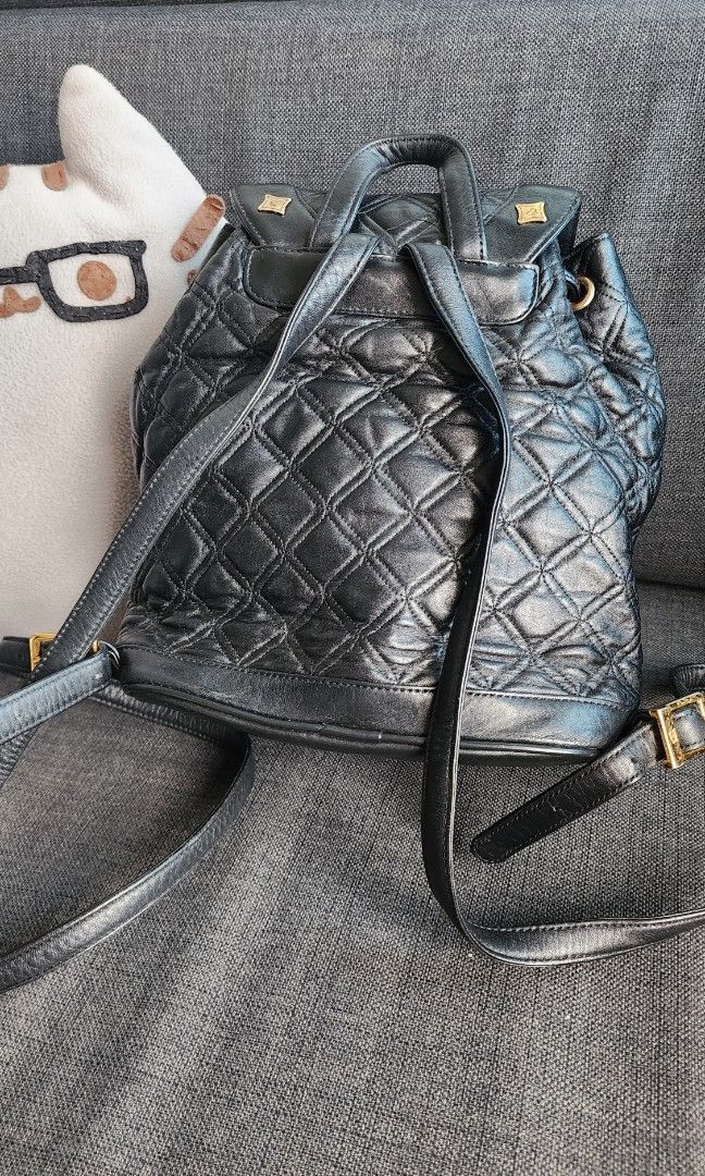 Mcm sales leather backpack