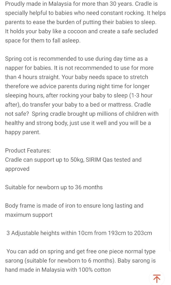 Baby Cradle Yao Lan with motor, Babies & Kids, Baby Nursery & Kids
