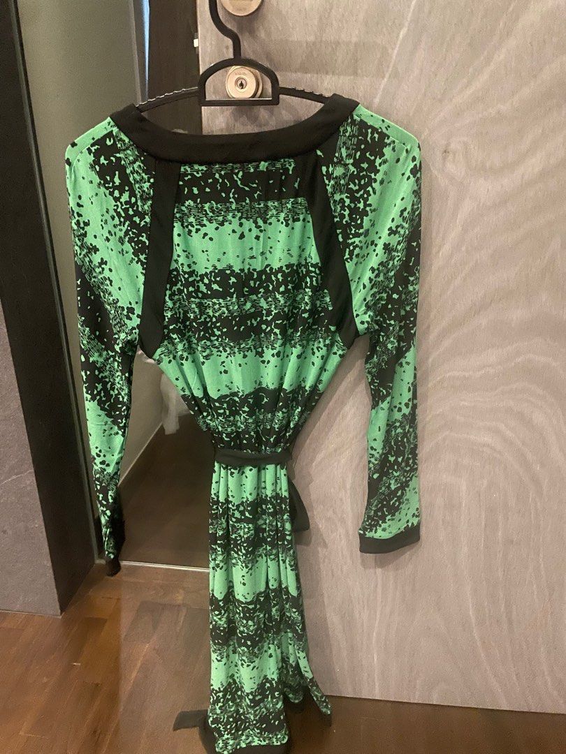BCBG Green Wrap Dress S