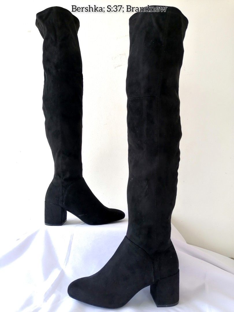 bershka thigh high boots